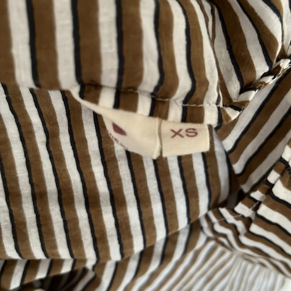 Alix of Bohemia Women's Kitsey Stripe Cotton Shirt XS - Picture 6 of 7